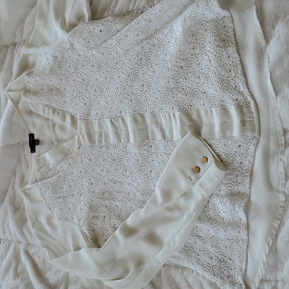 The Limited lace front blouse